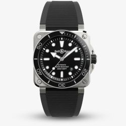 Bell & Ross BR 03 Diver Black Steel Rubber Watch BR03A-D-BL-ST/SRB