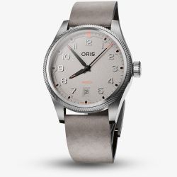 Oris Mens ProPilot Date Grey Dial Leather Strap Watch 01 733 7805 4163-07 6 20 15LC