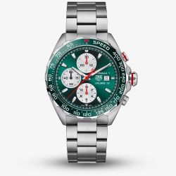 TAG Heuer Mens Limited Edition Formula 1 Chronograph Goodwood Festival Of Speed Green Dial Watch CAZ201K.BA0876