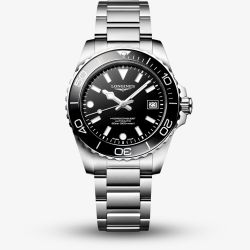 Longines Mens Hydroconquest Automatic Black Dial Watch L3.779.4.56.6