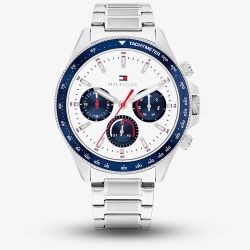 Tommy Hilfiger Mens Clark White Dial Bracelet Watch 1792238