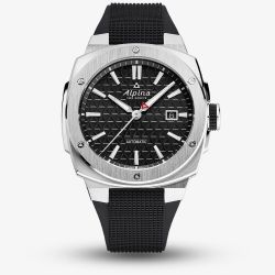 Alpina Mens Alpiner Extreme Automatic Black Rubber Strap Watch AL-525B4AE6