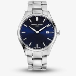 Frederique Constant Mens Classic Blue Dial & Silver Strap Watch FC-220NS5B6B