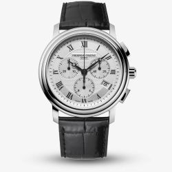 Frederique Constant Mens Classic White Dial Chronograph Watch FC-292MC4P6