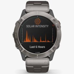 Garmin Unisex Fenix 6X Pro Solar Edition Titanium Bracelet Watch 010-02157-24 