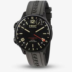 U-BOAT Mens Capsoil 45mm Black Dial & Strap Watch 8770