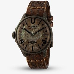 U-BOAT Mens Darkmoon Unico Brown Leather Strap Watch U9600/A