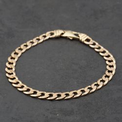 Second Hand 9ct Yellow Gold 8.5 Inch Curb Chain Bracelet 41081247
