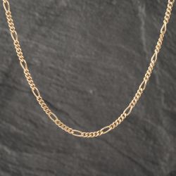 Second Hand 9ct Yellow Gold 5+1 Link 18 Inch Figaro Chain 41162190
