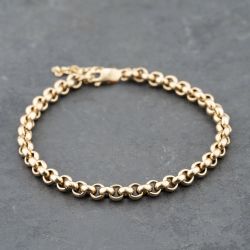 Second Hand 9ct Yellow Gold Round 7.25 Inch Belcher Chain Bracelet 41281660