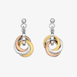 Hot Diamonds Three Colour Trio Ring Dropper Earrings DE389
