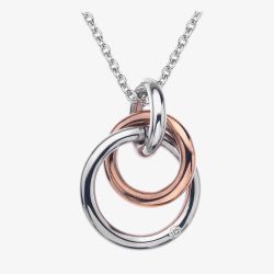 Hot Diamonds Silver & Rose Gold Plated Eternal Pendant DP373