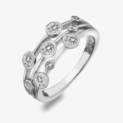 Hot Diamonds Tender White Topaz Multi-Stone Ring DR207