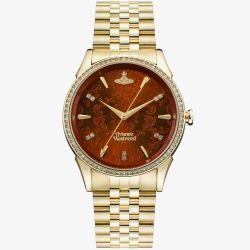 Vivienne Westwood Ladies Wallace Gold Bracelet Watch VV208RDGD