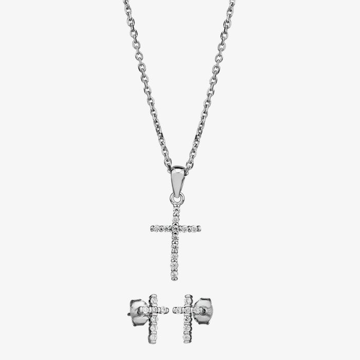 Parure De Bijoux ROMAN En Zirconium Cubique - Collier, Pendentif, Bracelet & Boucles D'oreilles - Occasion