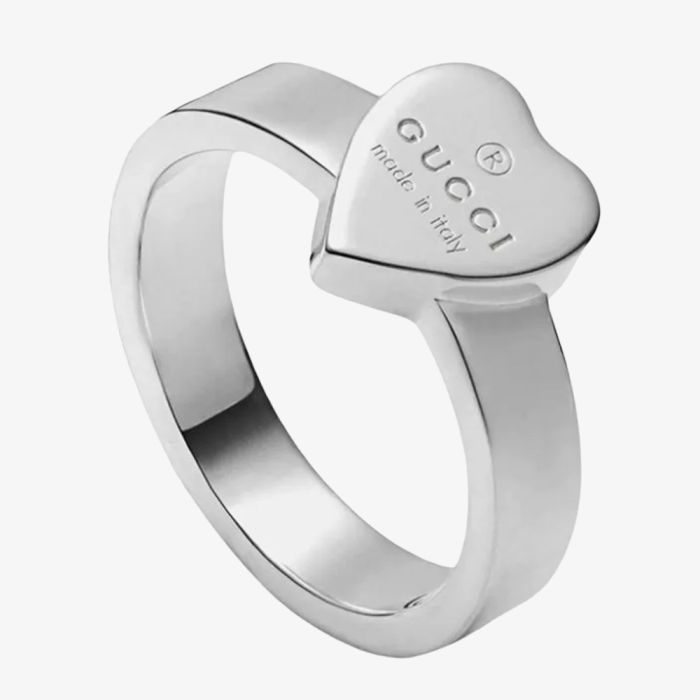Gucci YBC223867001 Trademark Heart Thin Ring - thbaker.co.uk