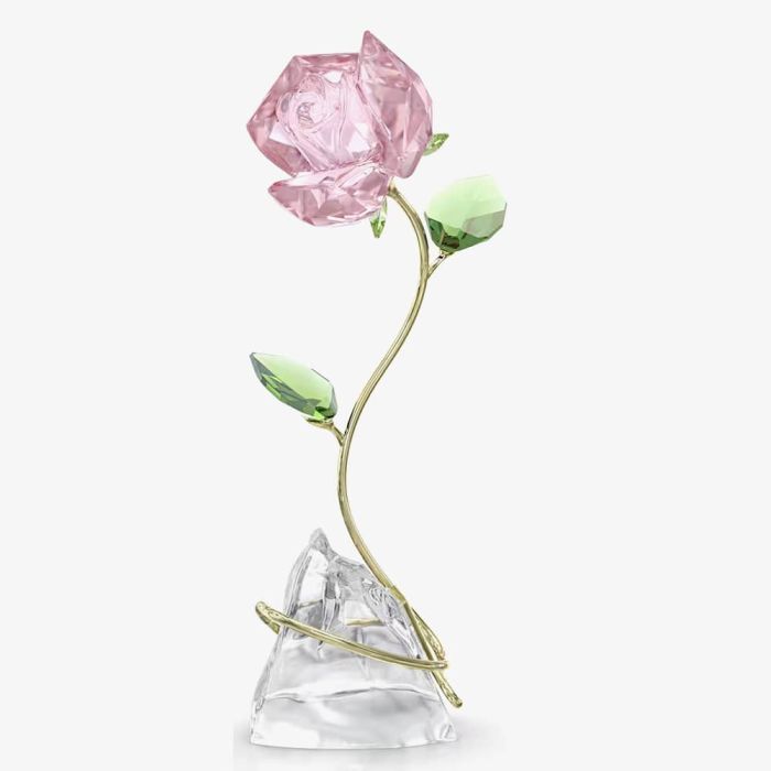 Swarovski 5666973 Florere Rose Pink Flower Ornament - thbaker.co.uk