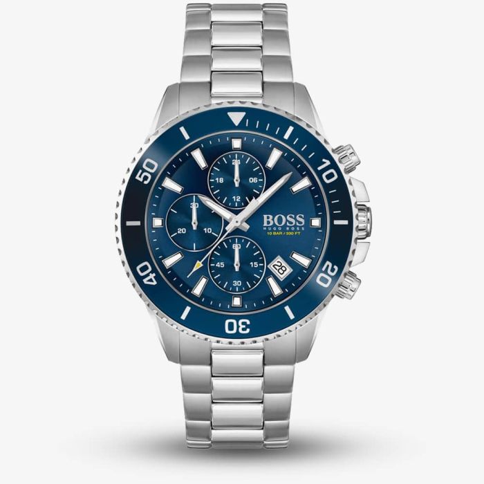 BOSS 1513907 Admiral Chronograph Blue Dial Mens Watch - thbaker.co.uk