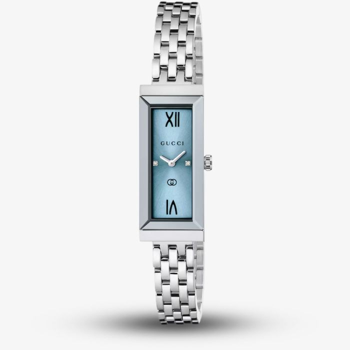 Gucci YA127517 Ladies G-Frame Blue Rectangular Dial Watch
