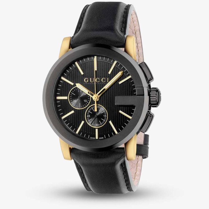 Gucci YA101203 G-Chrono Chronograph Black Mens Watch - thbaker.co.uk