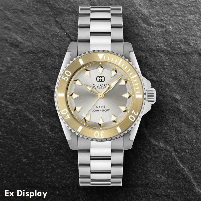 Ex Display Gucci YA136357 Silver Dial Mens Watch - thbaker.co.uk