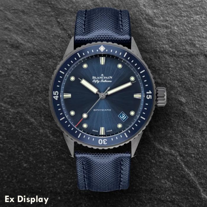 Ex-Display Blancpain 5000 0240 052A Fifty Fathoms Blue 43mm Watch