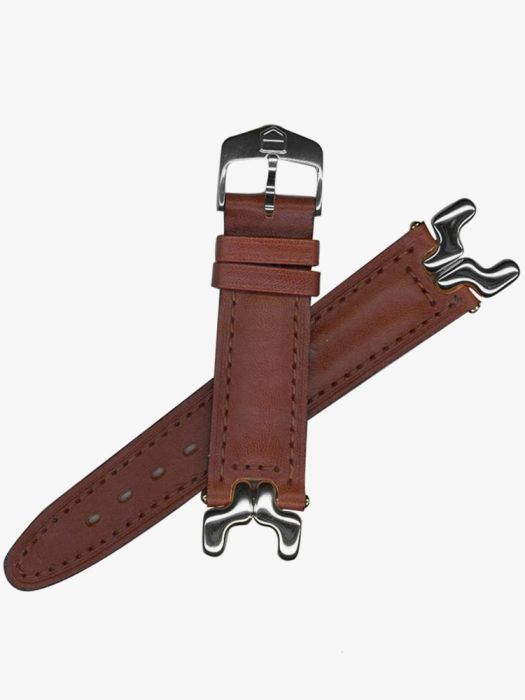 Bracelet De Montre HEUER En Cuir Marron – D'origine, Fabriqué En Suisse – état Occasion