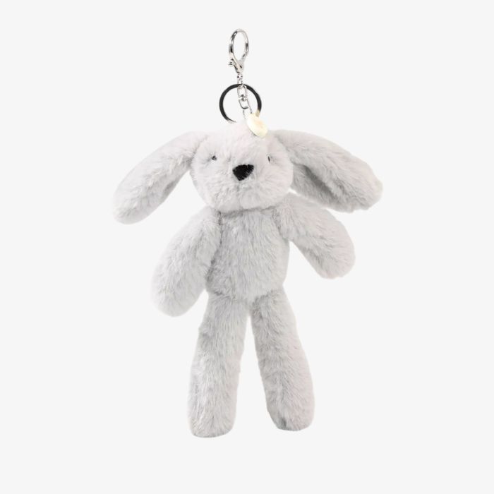 Theo The Bunny Grey Plush SOF141 Keyring - thbaker.co.uk