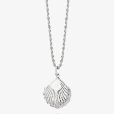 Daisy London Isla Sterling Silver Large Clam Pendant SN04_SLV
