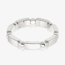 Daisy London Stacked Sterling Silver Chunky Ring SRB9004_SLV