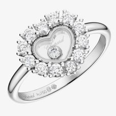Chopard Happy Diamonds Icons Joaillerie 18ct White Gold 0.63ct Diamond Heart Ring 82A616-11
