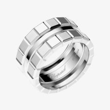 Chopard Ice Cube 18ct White Gold Three Row Ring 827004-101