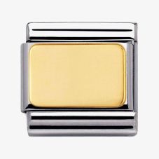 Nomination CLASSIC Gold Engravable Smooth Plate Charm 030121/01