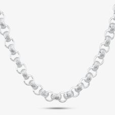 Silver 20 Inch Patterned Belcher Chain HLRB-900-AG-20