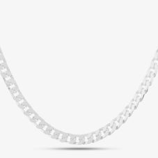 Sterling Silver 18 Inch Flat Square Curb Necklace 8.13.7014