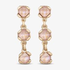 UNOde50 Sublime Gold Plated Pink Crystal Dropper Earrings PEN0912RSAORO0U