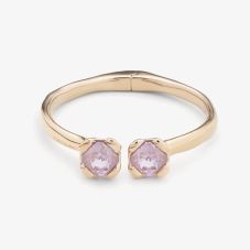 UNOde50 Aura Gold Plated Pink Crystal Hinged Bangle PUL2357RSAORO0L