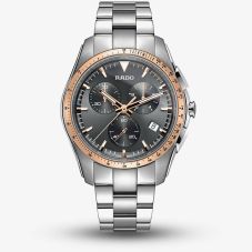 Rado Mens HyperChrome Quartz Chronograph Grey Ceramic and Steel Bracelet Watch R32259163
