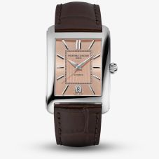 Frederique Constant Mens Carree Automatic Brown Leather Strap Watch FC-303SAL4C6