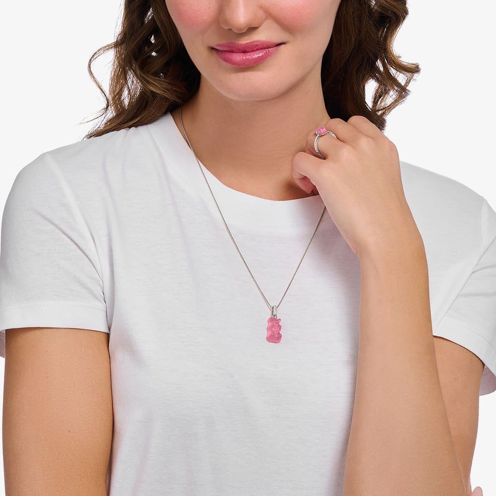 THOMAS SABO PE967-052-9 Haribo Silver Pink Gummy Bear Pendant