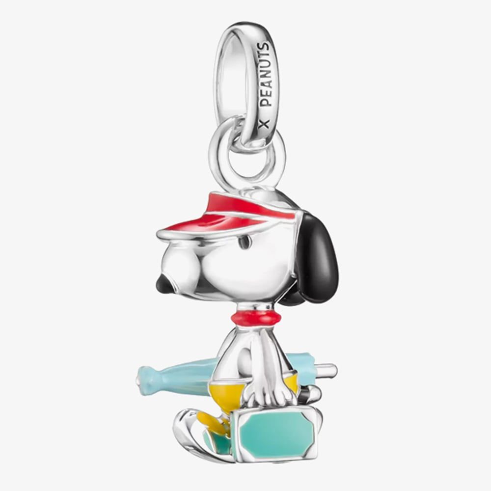THOMAS SABO CC1345-664-7 Silver Peanuts Snoopy Suitcase Charm