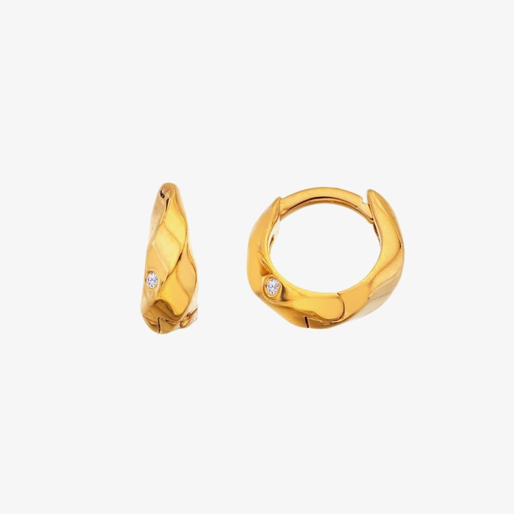 gold huggie earrings 18ct gold earrings uk