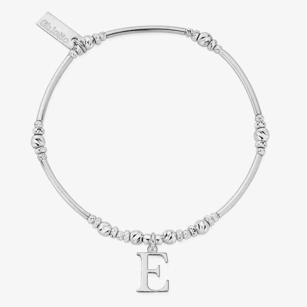 ChicSilver Sterling Silver Initial Charm - Vintage Letter Charm With CZ For Bracelets (Letter E) - View #8