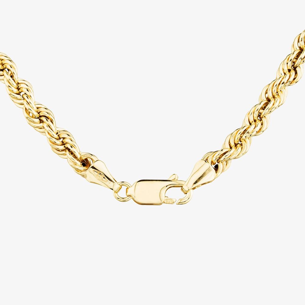 18 Inch Rope 9ct Yellow Gold 18 Inch Rope - thbaker.co.uk
