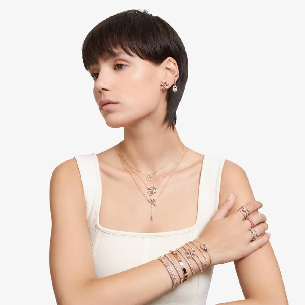 Swarovski 5655626 Dextera Rose Gold Plated Octagon Bangle
