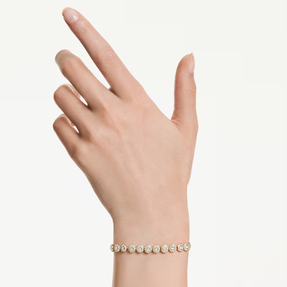 Swarovski 5749386 Una Angelic Gold Tone Plated Crystal Bracelet