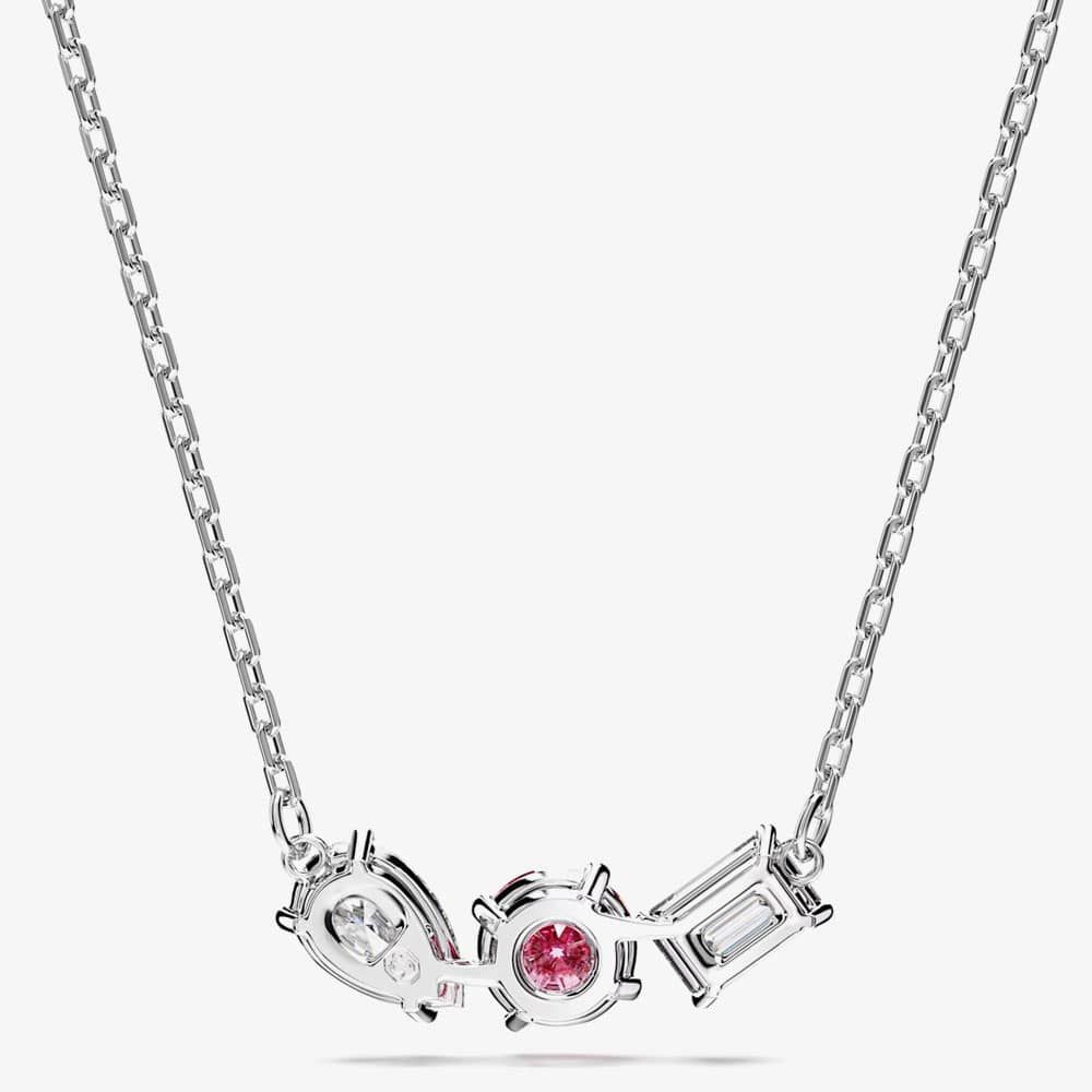 Swarovski 5668275 Mesmera Pink Mixed Cuts Rhodium Plated Necklace