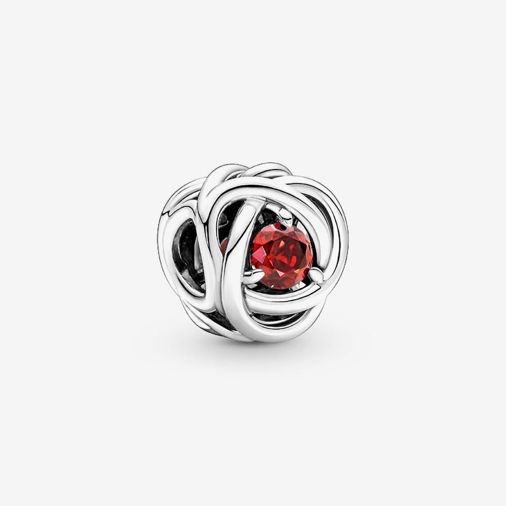 PANDORA 790065C01 Silver July Birthstone Eternity Circle Charm ...