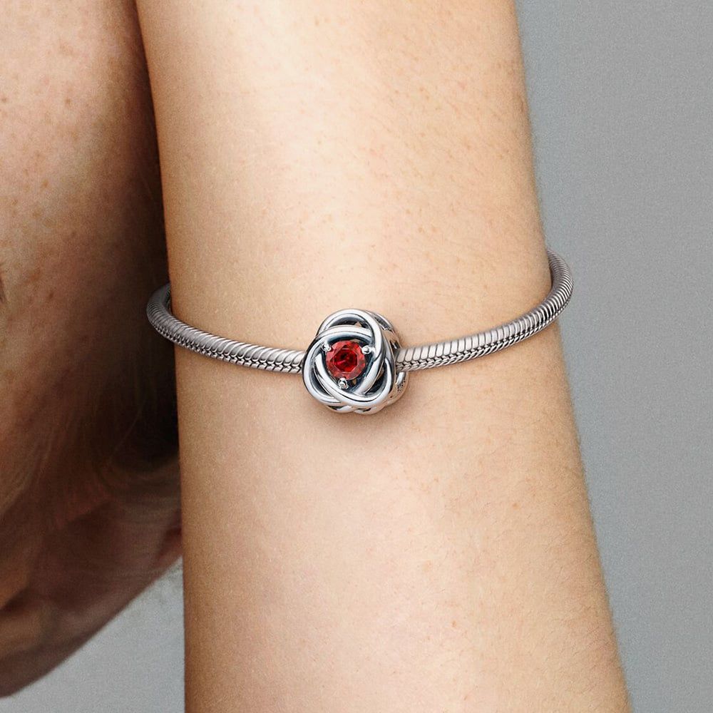 PANDORA 790065C01 Silver July Birthstone Eternity Circle Charm ...