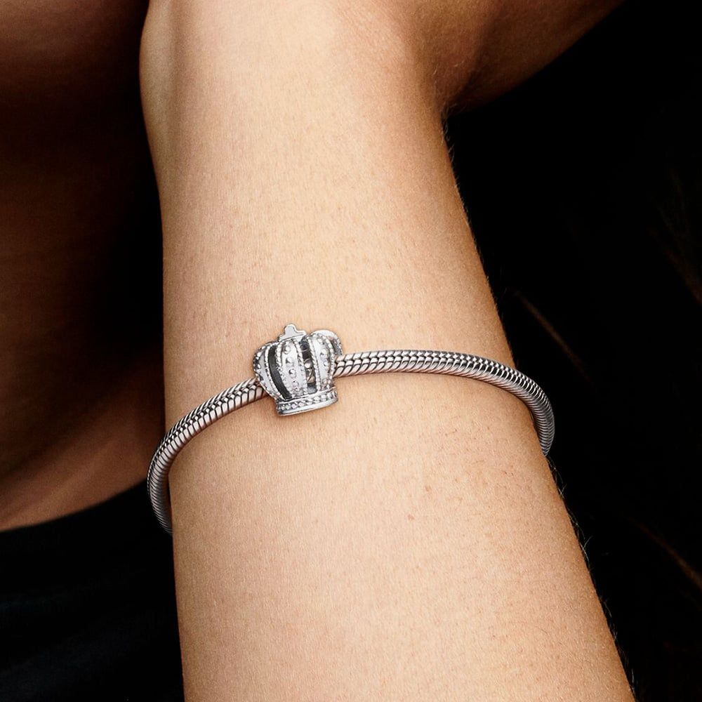 PANDORA 790930 Silver Regal Crown Charm - thbaker.co.uk